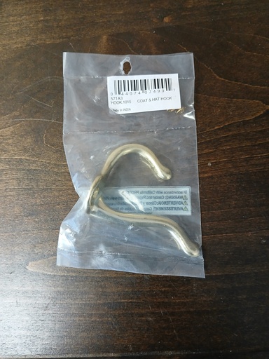 Single coat hooks gold